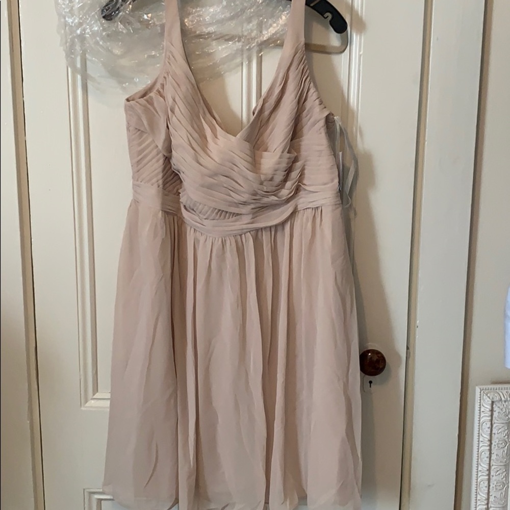 David’s Bridal dress in champagne color